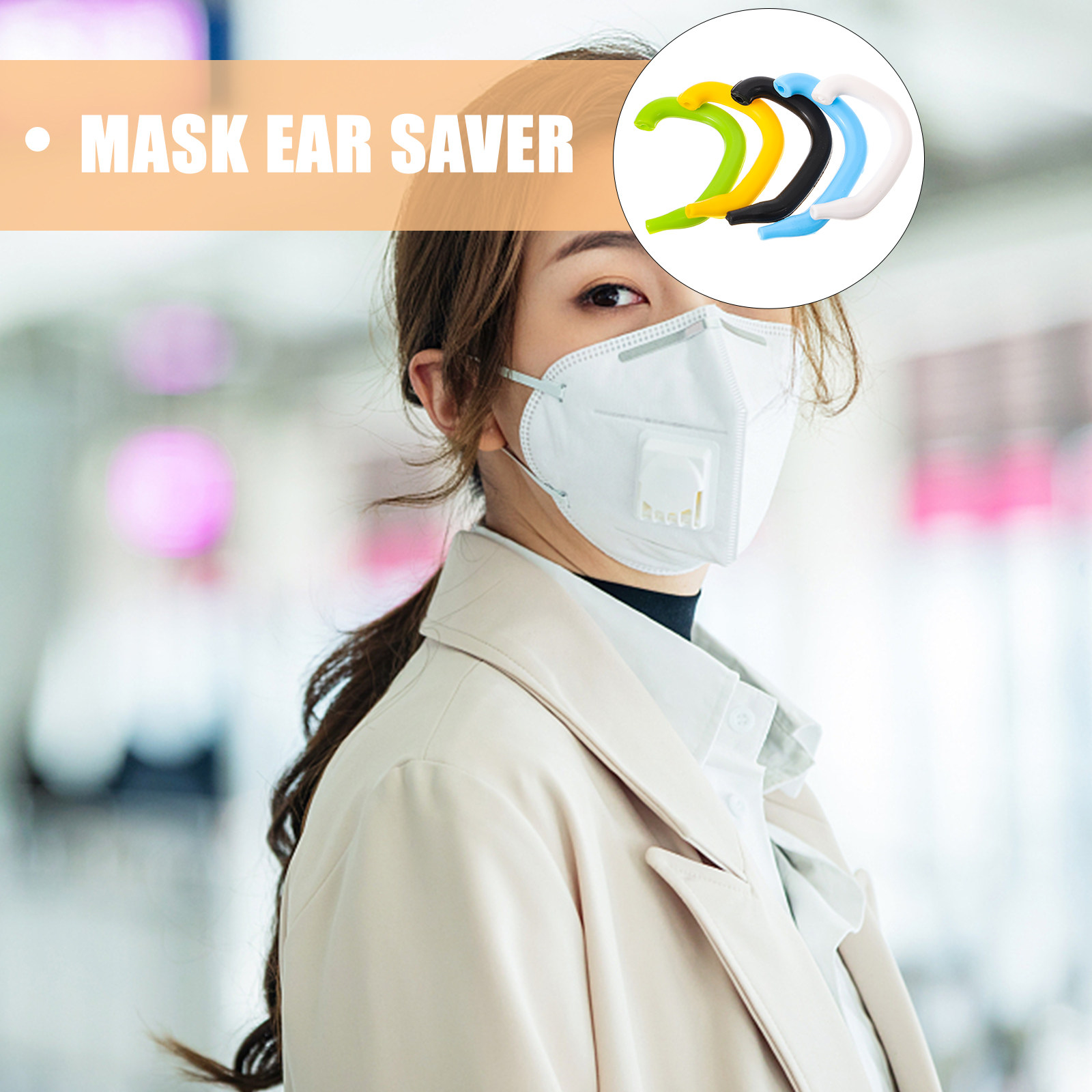 Disposable Surgical Mask - 5 Peças Protetor de Orelha de