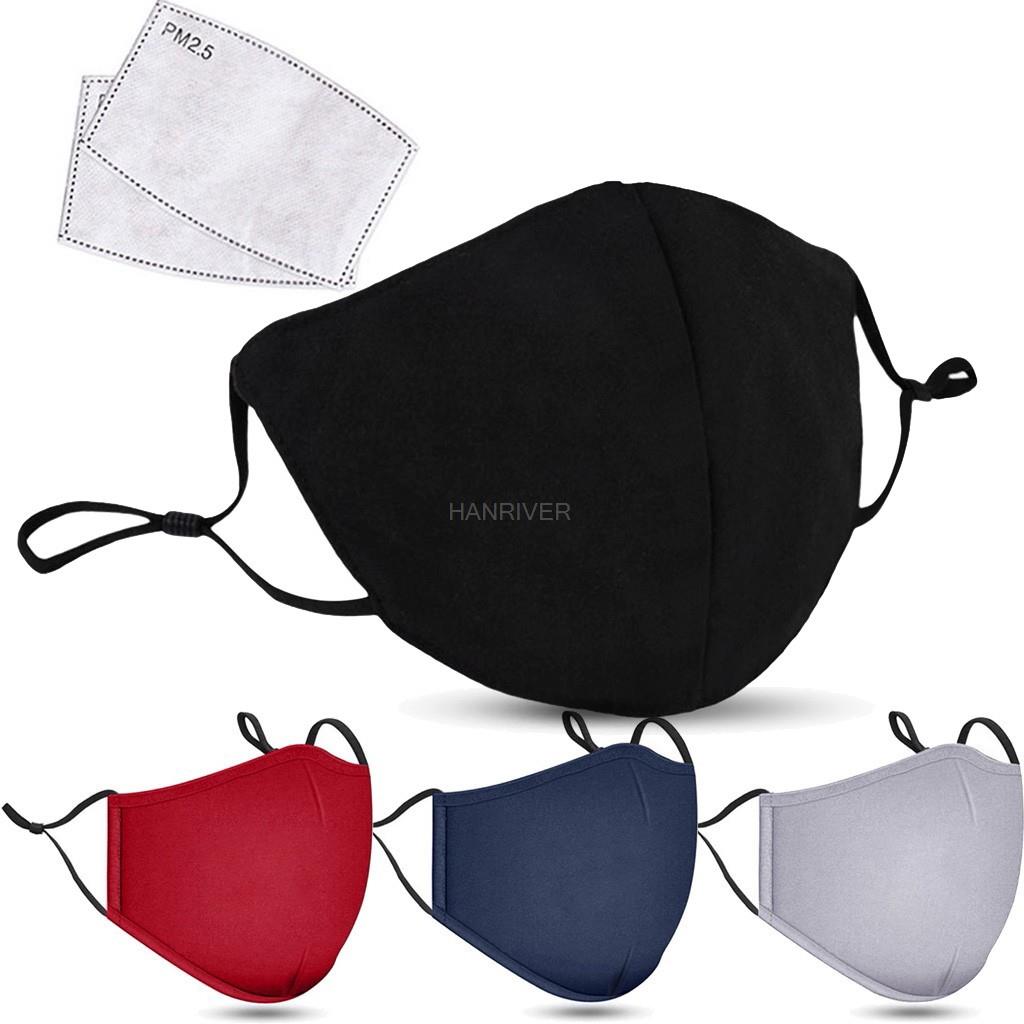Cloth Face Mask Washable - Máscara facial de algodão PM2.5 Máscara