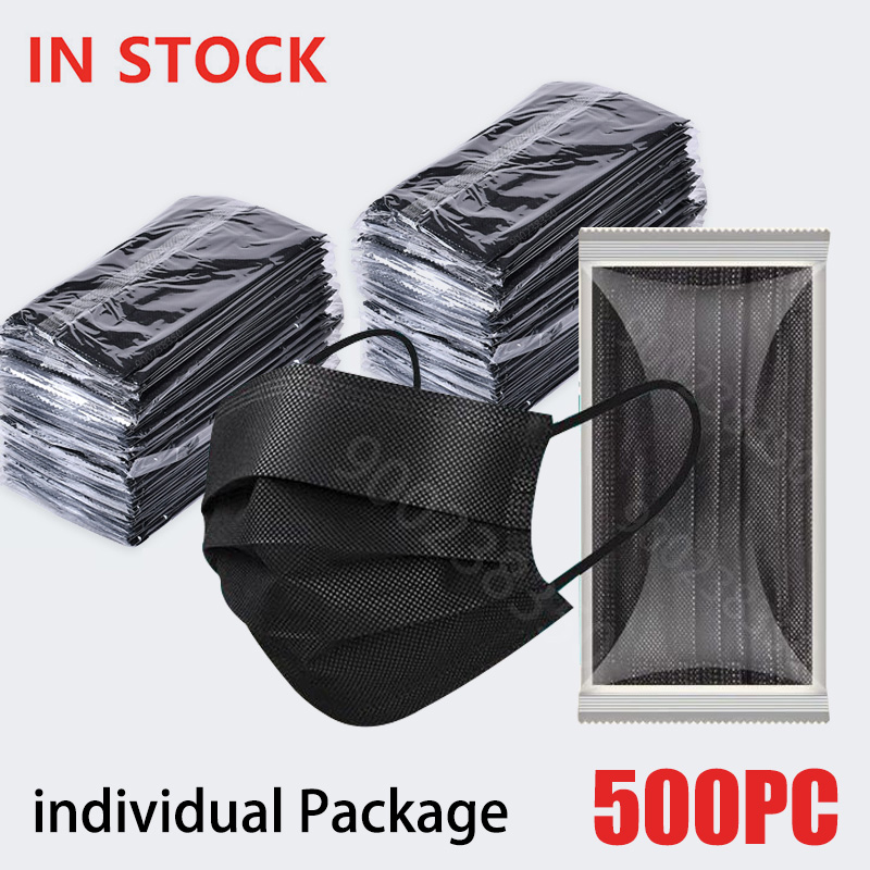 Disposable Surgical Mask - Máscara cirúrgica certificada descartável preta, 50-500