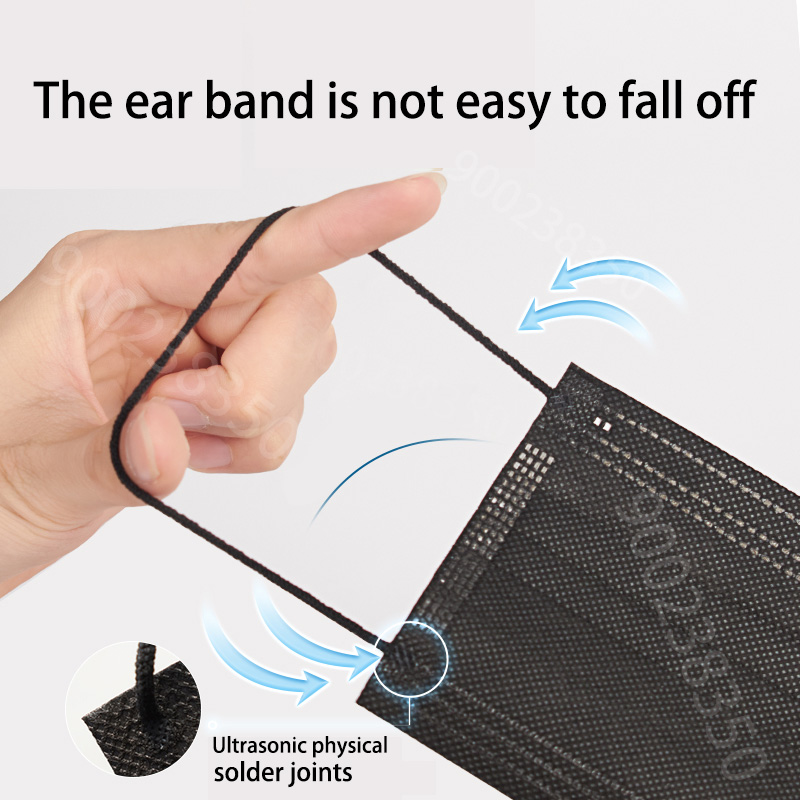 10-500 pces adultos máscara de - Black Face Mask Pack avaliação e preço