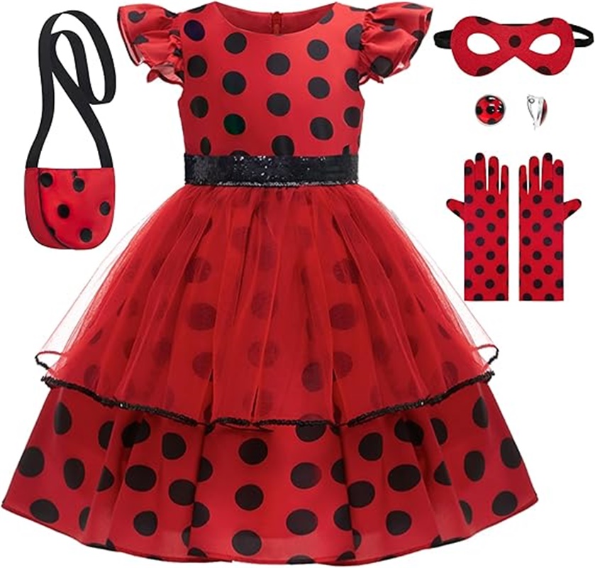 Meninas cosplay traje bolinhas - Kids Face Mask avaliação e preço