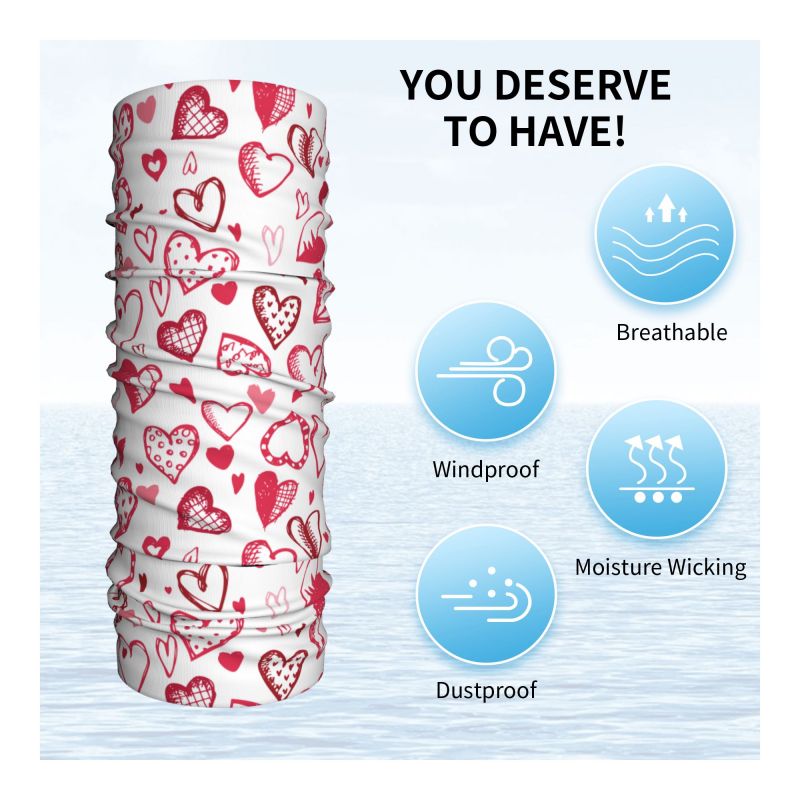 Bandana Rosa Vermelha com Cora - Neck Gaiter Face Cover avaliação e preço