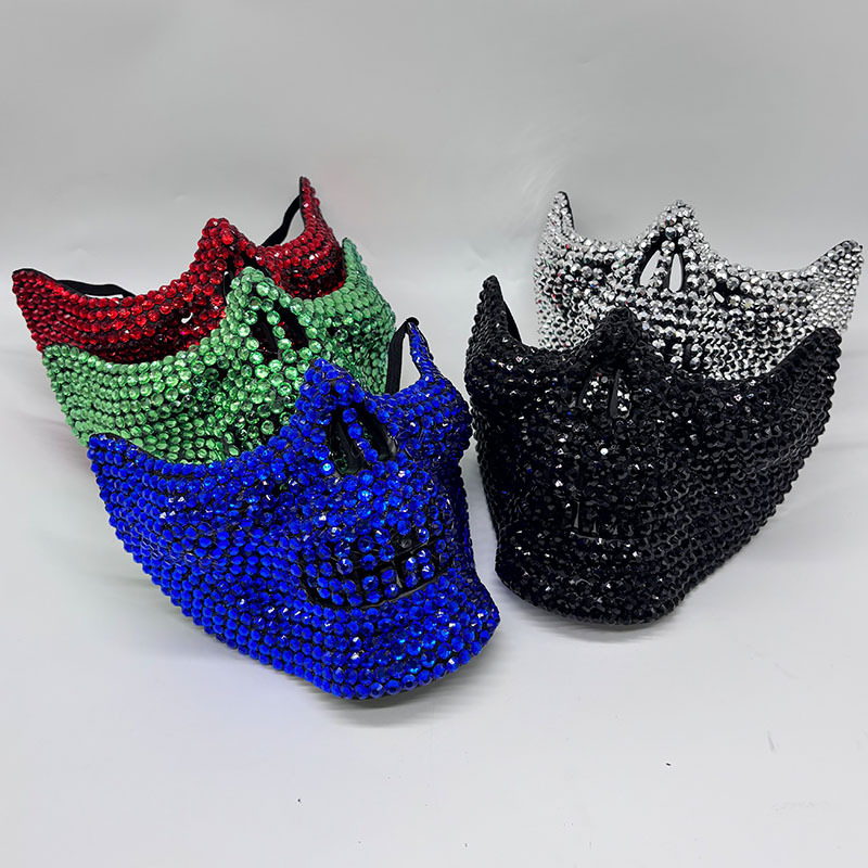 Strass metade crânio máscara p - Respirator Half Face avaliação e preço