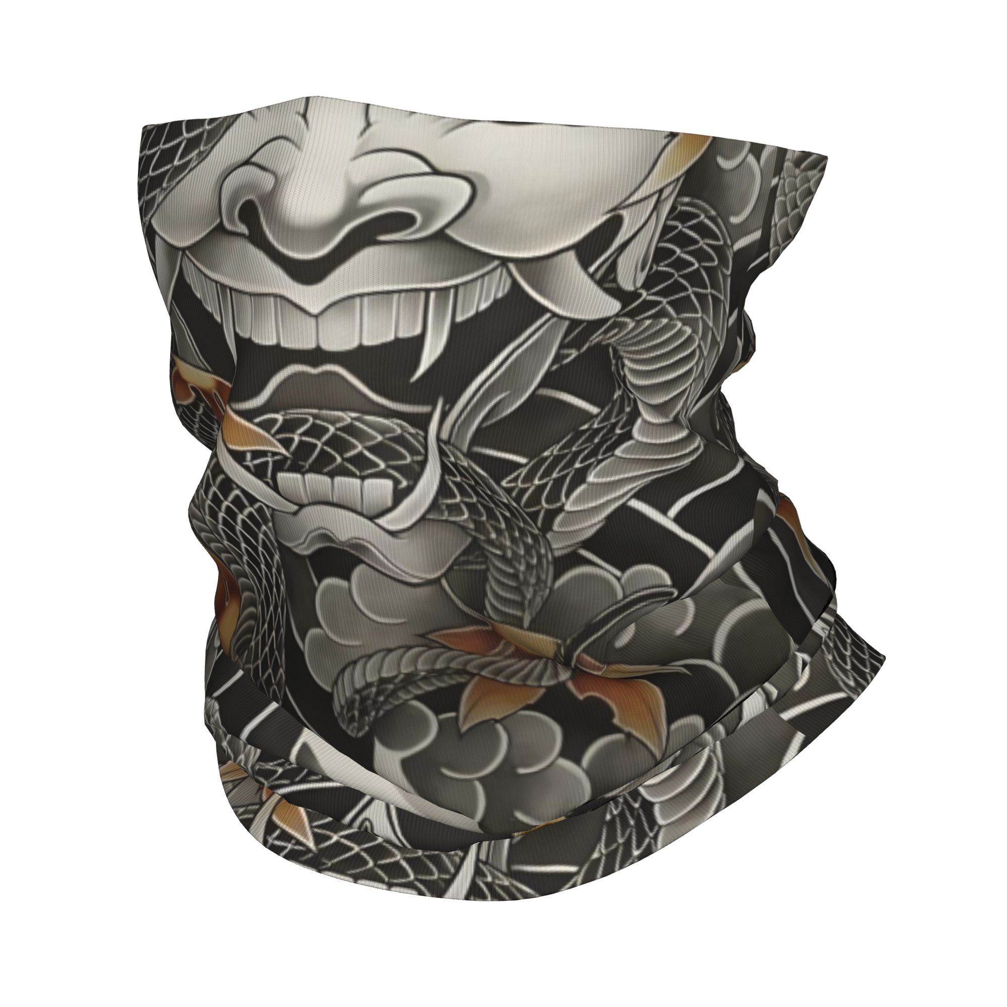 Personalizado samurai oni demô - Neck Gaiter Face Cover avaliação e preço